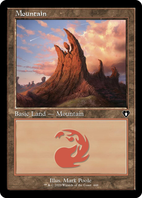Mountain (#448) (Retro Frame foil) | Commander Masters