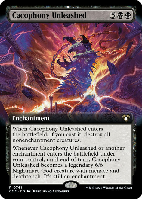 Cacophony Unleashed (Extended Art foil) | Commander Masters