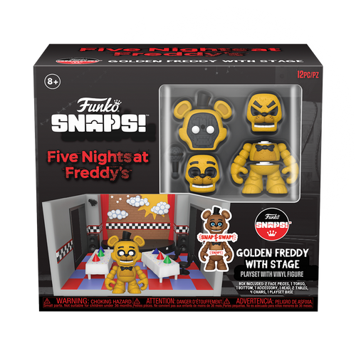 SNAPS! Five Nights at Freddy's - Golden Freddy with Stage Playset