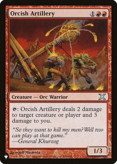 Orcish Artillery (The List Reprint)