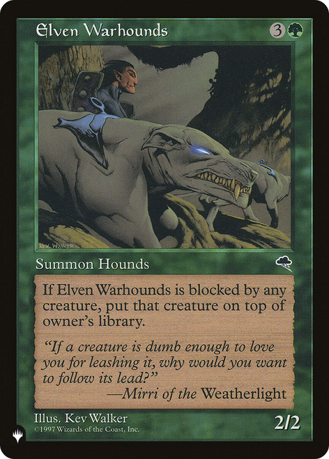 Elven Warhounds (The List Reprint)