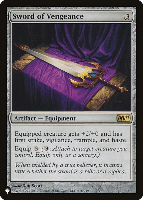 Sword of Vengeance (The List Reprint) | Magic 2011 Core Set