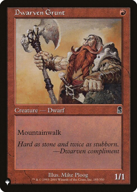 Dwarven Grunt (The List Reprint)