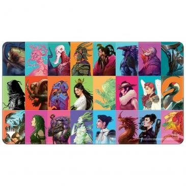 MTG Commander Masters White Stitched Playmat featuring Borderless Profiles