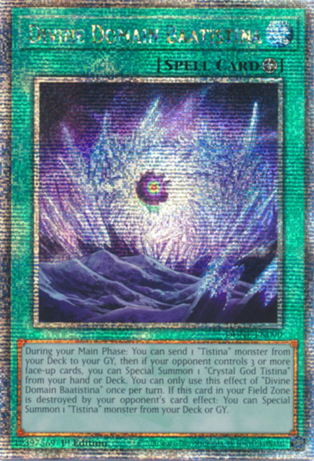 DUNE-EN090 Divine Domain Baatistina (Quarter Century Secret Rare)