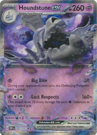 SV Obsidian Flames 102/197 Houndstone ex (Half Art)