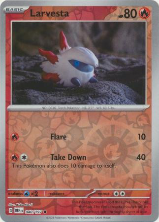 SV Obsidian Flames 040/197 Larvesta (Reverse Holo)