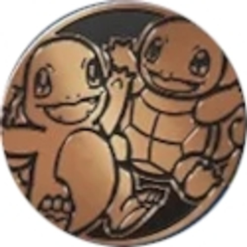 Black & Bronze Oversized Charmander & Squirtle Coin