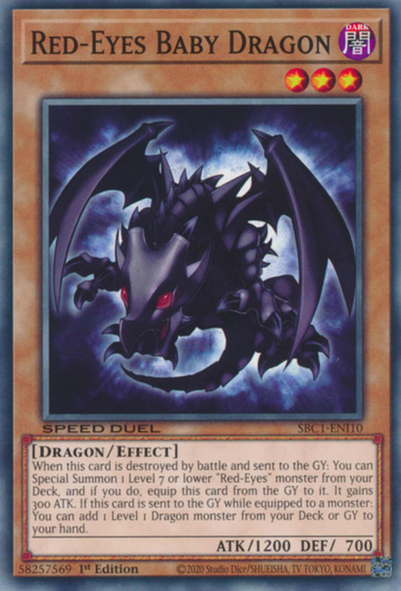 SBC1-ENI10 Red-Eyes Baby Dragon