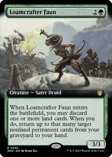 Loamcrafter Faun (Extended Art) | Wilds of Eldraine Commander