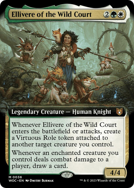 Ellivere of the Wild Court (Extended Art foil) | Wilds of Eldraine Commander