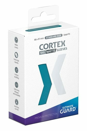 Cortex Sleeves Standard Size Matte Petrol (100)