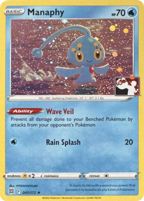 Brilliant Stars 041/172 Manaphy (Prize Pack League Promo Cosmo Holo)