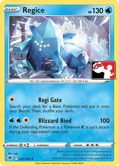 Astral Radiance 037/189 Regice (Prize Pack League Promo Non-Holo)