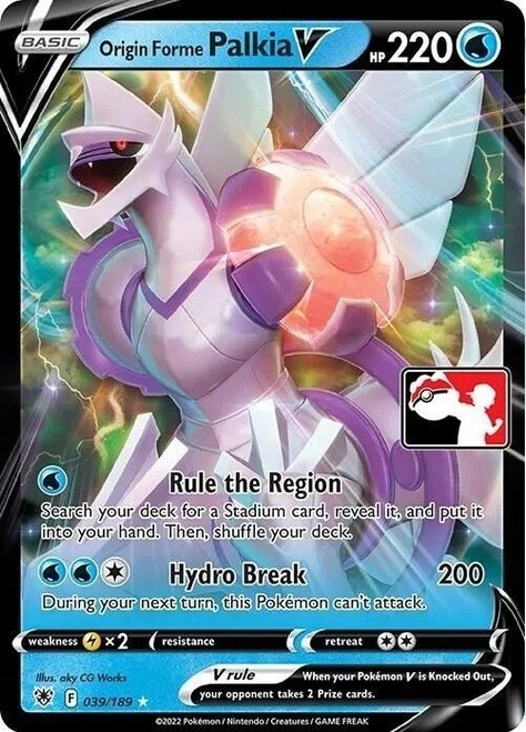 Astral Radiance 039/189 Origin Forme Palkia V (Prize Pack League Promo)