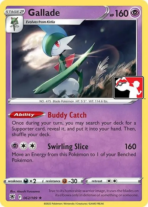 Astral Radiance 062/189 Gallade (Prize Pack League Promo Non-Holo)