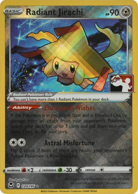 Radiant Jirachi Silver Tempest Pokemon TCG: Radiant Jirachi 120/195 Silver  Tempest Radiant Rare Card - Near Mint Condition