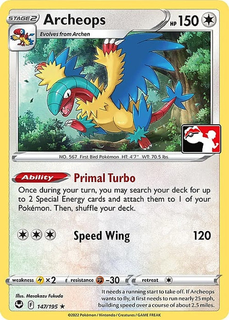 SWSH Silver Tempest 147/195 Archeops (Prize Pack League Promo Non-Holo)