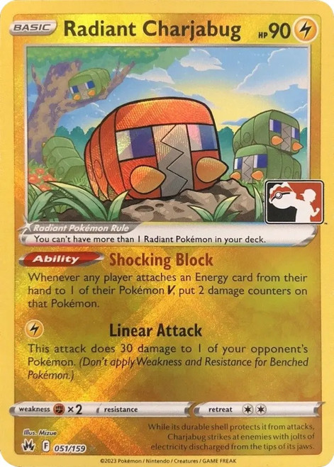 Crown Zenith 051/159 Radiant Charjabug (Prize Pack League Promo)