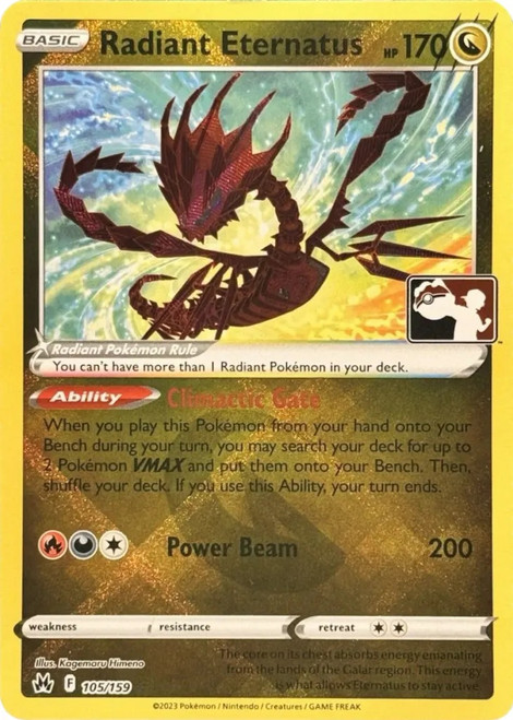 Crown Zenith 105/159 Radiant Eternatus (Prize Pack League Promo)