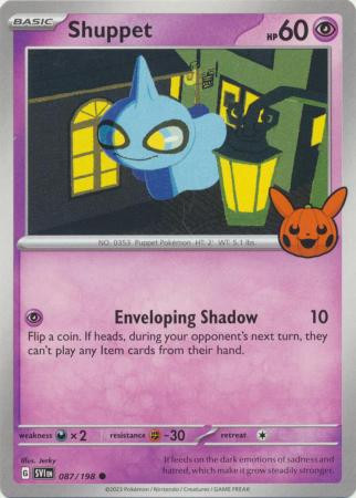 Scarlet & Violet (Base Set) 087/198 Shuppet (Pikachu Pumpkin Stamp)