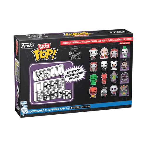 Bitty POP! The Nightmare Before Christmas: Pumpkin King, Mayor (frowning) & Barrel 4-Pack