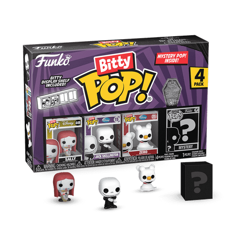Bitty POP! The Nightmare Before Christmas: Sally, Jack Skellington & Zero 4-Pack