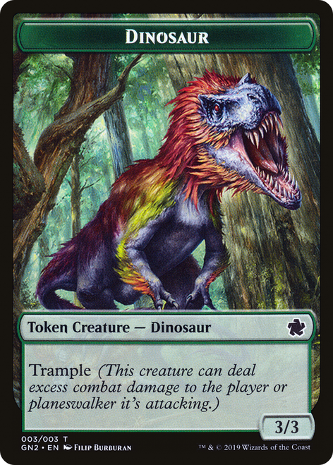 Dinosaur Token (3/3) (Burburan)