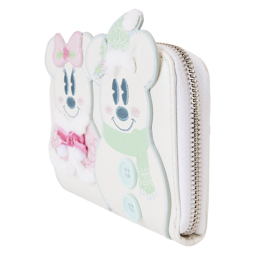 Disney: Mickey & Minnie Mouse Pastel Snowman Zip Around Wallet