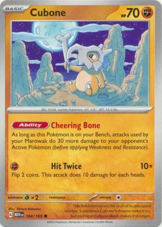 Scarlet & Violet 151 104/165 Cubone