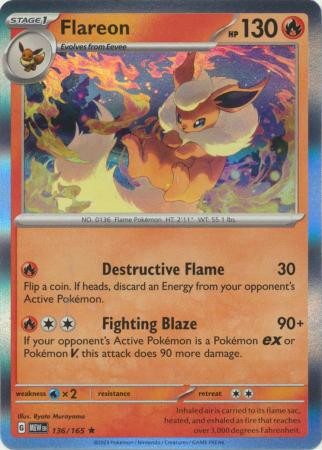 Scarlet & Violet 151 136/165 Flareon (Holo)