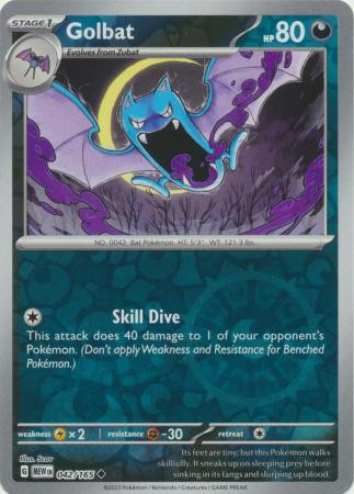 Scarlet & Violet 151 042/165 Golbat (Reverse Holo)