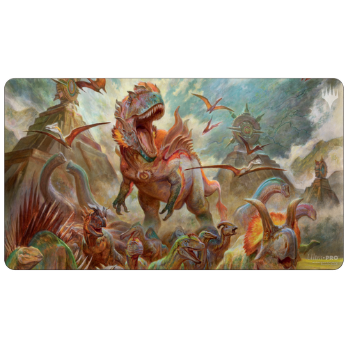 MTG The Lost Caverns of Ixalan Playmat featuring Gishath, Sun's Avatar
