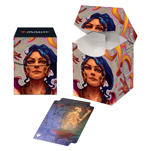 MTG The Lost Caverns of Ixalan 100+ Deck Box featuring Saheeli, the Sun’s Brilliance