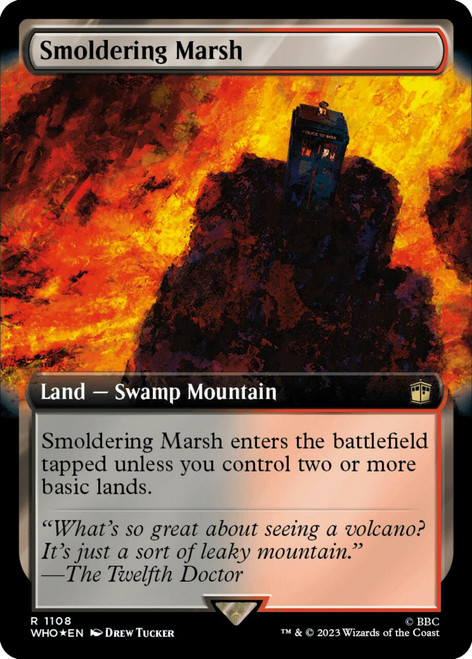 Smoldering Marsh (Extended Art) (Surge foil) | Universes Beyond: Doctor Who