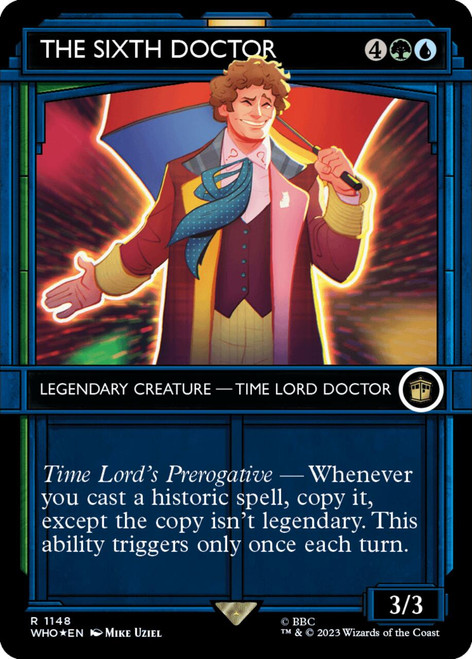 The Sixth Doctor (Showcase Frame) (Surge foil) | Universes Beyond: Doctor Who
