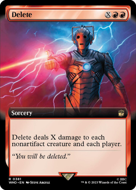 Delete (Extended Art) (foil) | Universes Beyond: Doctor Who