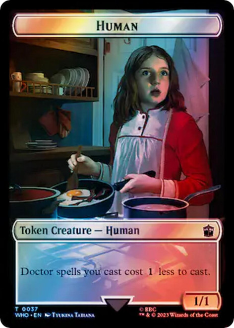 Human (#37) // Food (#57) Token (Surge foil)