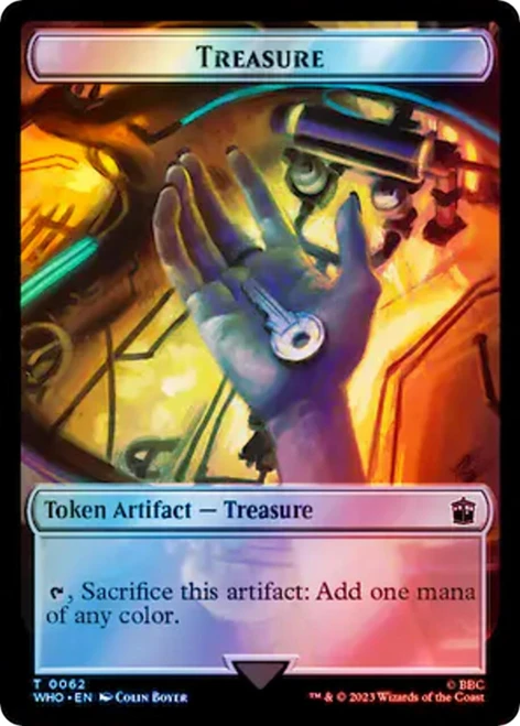 Dalek // Treasure (#62) Token (Surge foil)