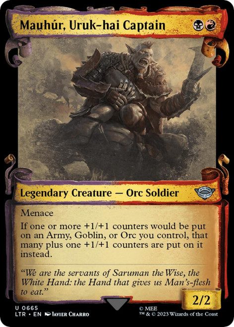 Mauhur, Uruk-hai Captain (Showcase Scroll)