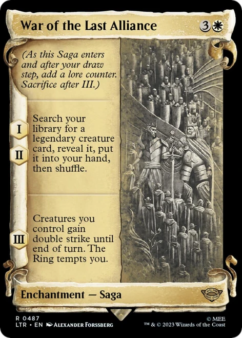 War of the Last Alliance (Showcase Scroll) (Silver Foil)