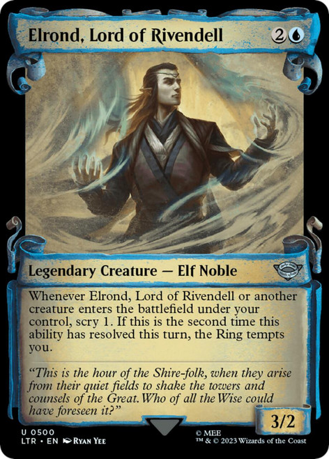 Elrond, Lord of Rivendell (Showcase Scroll) (Silver Foil) | The Lord of the Rings: Tales of Middle-earth