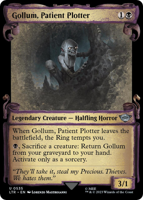 Gollum, Patient Plotter (Showcase Scroll) (Silver Foil)