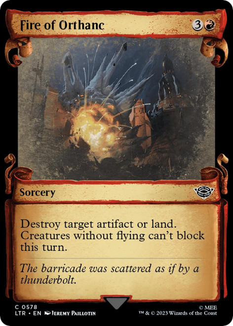 Fire of Orthanc (Showcase Scroll) (Silver Foil)