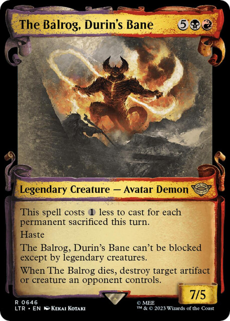 The Balrog, Durin's Bane (Showcase Scroll) (Silver Foil)