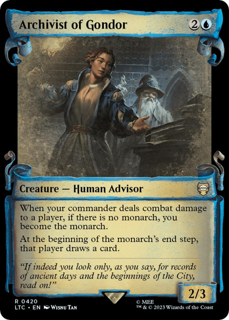 Archivist of Gondor (Showcase Scroll) (Silver Foil) | The Lord of the Rings Commander