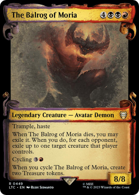 The Balrog of Moria (Showcase Scroll) (Silver Foil) | The Lord of the Rings Commander