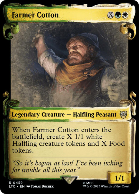 Farmer Cotton (Showcase Scroll) (Silver Foil) | The Lord of the Rings Commander