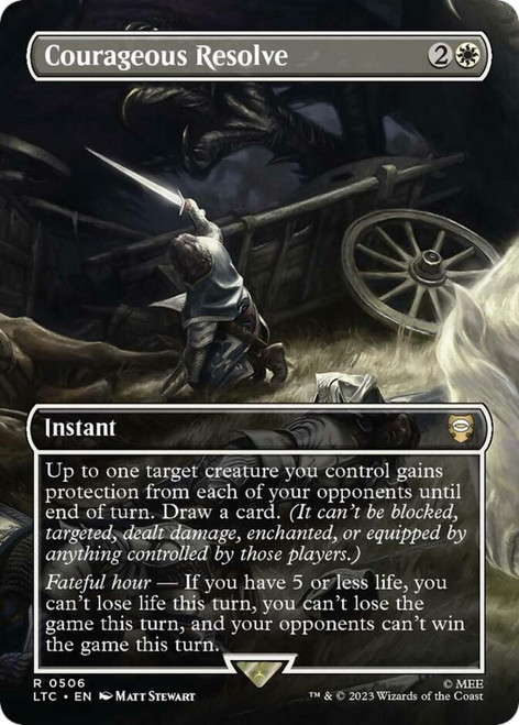 Courageous Resolve (Borderless Scene) (Foil) | The Lord of the Rings Commander