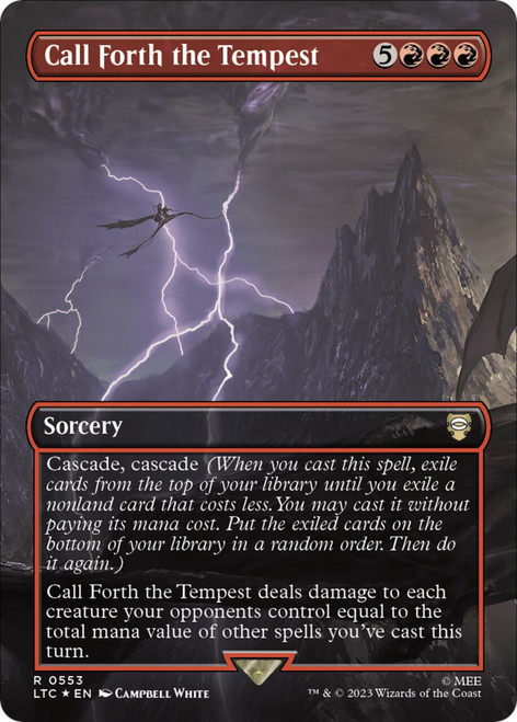 Call Forth the Tempest (Borderless Scene) (Surge Foil) | The Lord of the Rings Commander